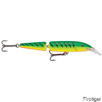 Rapala Jointed Lure Size 11, 4 3/8 Length, 4'-8' Depth, 2 Number 3 Treble Hooks, Silver, Per 1 000900907
